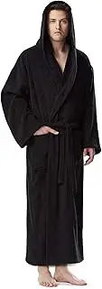 [Arus] Men's Hooded Classic Bathrobe Turkish Cotton Robe with Full Length Options