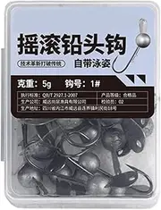 Fishing Jig Heads - Weighted Angling Hook | Pressure-Resistant Fishing Jigs Lead Hooks for Bass, Bluefin Bream, Tilapia, Crappie
