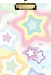 Colored Stars Physical Therapist clipboard Standard Hole for Nurses Home Contractor Size 9 x 12