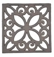 Decorative Trivet Square Cast Iron Hot Pad Kitchen Decor