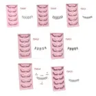 False Eyelashes 3D Natural-Lashes Clear-Band Fake Lashes Wispy Faux Mink Lashes