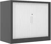 Sliding Roll Door File Cabinet for Office Filing and Storage; Secure Financial Certificate and Data Storage; Tin Low Cabinet for Efficient Organization