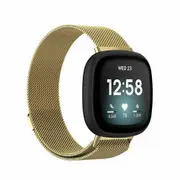 For Fitbit Versa 4 /Versa 3 Replacement Band Milanese Magnetic Wristband Watch Strap (Silver - Small Size)
