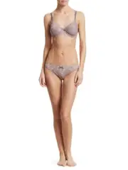 Chantelle RIVE GAUCHE Milky Way Ivory 3281 Full Coverage Bra 38DD 3087 Bikini XL