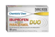 Chemists Own Ibuprofen + Paracetamol Duo Relief Pain & Inflammation 12 Tablets