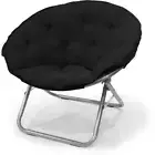 Mainstays Microsuede Folding Chair, Black