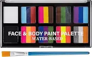 Make Face Paint | 10 Grids Facial Painting Set for Adults - Sweat-Proof Washable Face Paint Set for Halloween Theme Parties Masquerade Cosplay