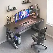 Large Gaming Computer Desk, Laptop Table Desk with K Stable Structure Design, Wooden Office Writing Work Student Study Desk, Home Office Corner Desk Table for Home Bedroom Office