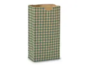 HUNTER GINGHAM Print Gift Paper Sack 4 lb Bag 5"x3"x9.5" (PACK OF 10) CLOSEOUT
