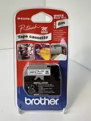 Brother P-touch tape cassette M-K221B - New Sealed Stock - Black On White Tape