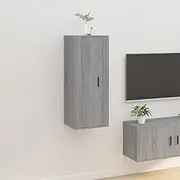 Wall Mounted TV Cabinet, Storage Shelf, Living Room Entertainment Center, Modern Style Furniture, Space Saver, Bedroom Table Grey Sonoma 40x34.5x100 cm
