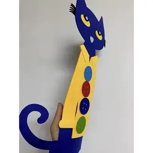 皮特猫套手手偶繪本道具教學教具扣子背膠pete the cat and his four groovy buttons