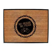 Cycling Rltw No Gears No Fear - Funny Novelty Doormat Man Cave Floor mat