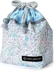 COLORFUL CANDY STYLE NL801600 Drawstring Small Cup Bag (with Name Tag) Water-Repellent, Non-Iron, Floral Oasis, Lightweight, Stain Resistant, Wrinkle Resistant, Non-Iron, Girls