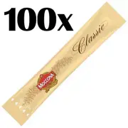 100x Moccona Classic Medium Roast Instant Coffee Sticks / Sachet / Single 1.7g