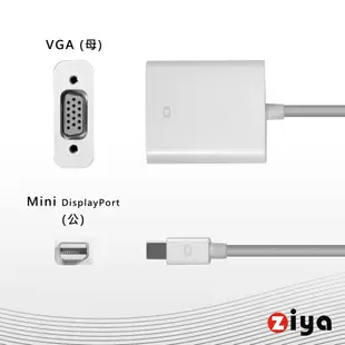 [ZIYA] Mac 視訊轉接線 Mini DisplayPort to VGA (平頭)