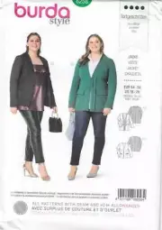B244 BURDA 6258: JACKET SIZE 18-28 SEWING PATTERN