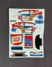 2024 Custom Ricky Stenhouse #47 Oscar Mayer Throwback 1/64 Peel & Stick Decals