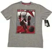 AND1 Men's Basketball Graphic T-Shirt, Size M Color Grey NWT