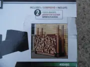 ShelterLogic Lumber Rack Firewood Rack Adjustable, Black