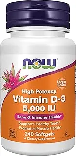 NOW Vitamin D-3 5,000 IU,240 Softgels