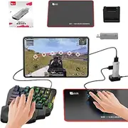 Gaming Keyboard and Mouse Combo-RGB Light Gaming Adapter Controller Half Hand Layout | Ergonomic Console Trackpad Port Macro Joystick Keypad Peripheral Input Switch Platform Converter Device Button K