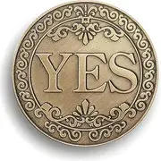 Yes No Challenge Coin Decision Maker - Bronze
