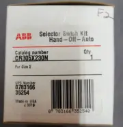 ABB CR305X230N SELECTOR SWITCH KIT SIZE 2 HAND-OFF-AUTO BRAND NEW OPEN BOX