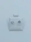 4mm Sterling Silver CZ Helix Screw Back Stud Earrings
