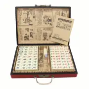 Chinese Mahjong Set with 2 Dice and Wooden Case Perfect for Family Fun