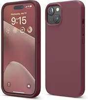 elago Liquid Silicone Case Compatible with iPhone 15 Case, Premium Silicone, Full Body Protective Cover [4 Layer Shockproof Structure], Anti-Scratch Soft Microfiber Lining (Burgundy)