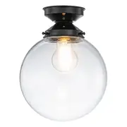 Clear Spheres Glass Period Lighting Ceiling Black DIY Batten Fix Lights