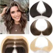 Hairline Cover UP For Women Real Human Hair Frontal Toupee Hairpiece Receding AU