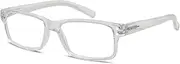 Eyekepper Spring Hinges Vintage Reading Glasses Men with Case Grey Lens Sunshine Readers