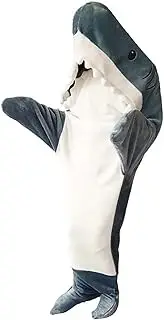 [outret] Shark Blanket Adult - Wearable Shark Blanket Super Soft Cozy Flannel Hoodie - Shark Onesie Blanket - Shark Blanket Hoodie - Gifts