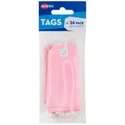 Avery Tag with String 96 x 48mm Pink 24 Pack