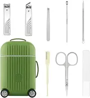 Mens Nail Grooming Kit - Travel Nail Clippers Manicure Kit - Stainless Steel Nail Clippers Set for Women Men, Suitcase Fingernail Clippers Christmas Stocking Stuffers for Adults