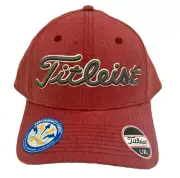 NEW TITLEIST [L/XL] Men's Performance Heather Fitted Hat/Cap-Red/Charcoal