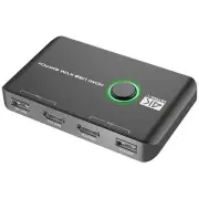 4K KVM Switch HDMI 2 Port Box USB HDMI Switches for 2 Computers Share