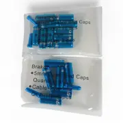 Jagwire Pro End Caps Blue Brake 10pcs 5mm 6pcs gear 4mm & cable tips