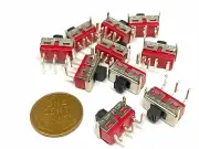 10 PCS Slide Switch SS8-5 2 Position 3 Pin Angled ss000146 Red Right Angle E22