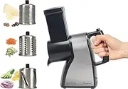 BEPER BP.400 Affetta Verdure e Elettrica per Acciaio-Grattugia Formaggio Grater and Vegetable Cutter, Plastic, 430 W, Black