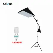 Photo Studio LED Softbox Continuous Lighting Boom Video Soft Box Light Stand Kit