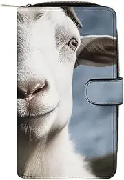 [LQWOK] Wallet, Goat Printed Wallet,travel Wallet,durable Wallet,portable Wallet,universal Wallet,leather Wallet, Goat, 19.7x11x3.5cm, Modern, Goat, 19.7x11x3.5cm, Modern