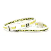 Faithworks POWER ARMOR Glow-in-the-Dark TITANIUM FILLED BRACELET - PSALM 119:105
