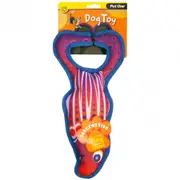 Blue Fish Tug Ring Dog & Puppy Toy with Squeaker by Pet One