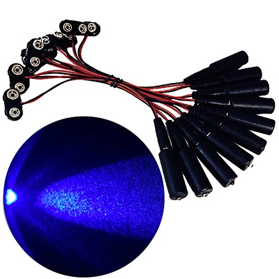 10 pcs blue LED effects lights 9V micro spot props scenery theatrical MELB9V10P