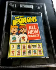 Mint 9 Authenticated 1975 Topps FAR-OUT IRON ONS Unopened Pack - 1975 Wacky GAI