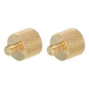 2Pcs Mic Stand Adapter 3/8 Female to 1/4 Male Copper Camera Screw Adapter