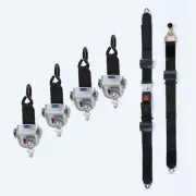 4 QRT-360 RETRACTORS L-TRK FITTING MANUAL LAP & SHOULDER BELT Q8600ATL